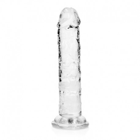 DILDO STRAIGHT REALISTIC CRYSTAL CLEAR 6 /14.5 CM TRANSPARENTE REALROCK