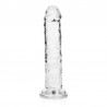 DILDO STRAIGHT REALISTIC CRYSTAL CLEAR 6 /14.5 CM TRANSPARENTE REALROCK