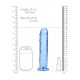 DILDO STRAIGHT REALISTIC CRYSTAL CLEAR 7 /18 CM AZUL REALROCK