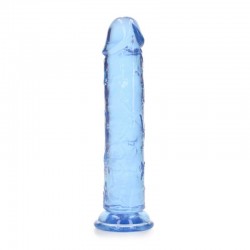 DILDO STRAIGHT REALISTIC CRYSTAL CLEAR 7 /18 CM AZUL REALROCK