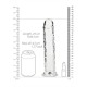 DILDO STRAIGHT REALISTIC CRYSTAL CLEAR 9 /23 CM TRANSPARENTE REALROCK