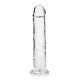 DILDO STRAIGHT REALISTIC CRYSTAL CLEAR 9 /23 CM TRANSPARENTE REALROCK
