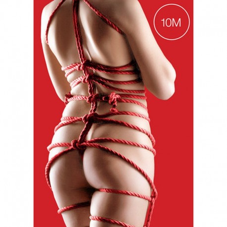 CORDA JAPANESE SOFT SILK  32.8 FT /10 M VERMELHA OUCH!
