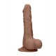 DILDO COM TESTÍCULOS TAN 7 / 17 CM REALROCK