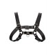 ARNÊS LEATHER BULLDOG HARNESS L/XL PRETO OUCH! 