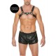 ARNÊS LEATHER BULLDOG HARNESS L/XL PRETO OUCH! 