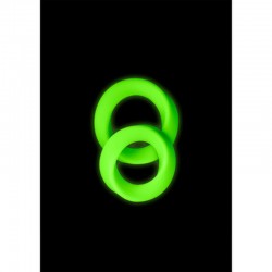 CONJUNTO DE 2 ANÉIS PARA O PÉNIS GLOW IN THE DARK OUCH!