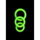 CONJUNTO DE 3 ANÉIS PARA O PÉNIS GLOW IN THE DARK OUCH!