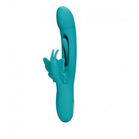 VIBRADOR BUTTERFLY FLAPPING G-SPOT PEACOCK BLUE LOVELINE