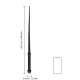 CHICOTE EM SILICONE TAIL WHIP PRETO OUCH! 