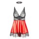 CAMISA DE NOITE E TANGA EVE VERMELHO BEAUTY NIGHT FASHION