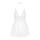 CAMISA DE NOITE E TANGA EVE BRANCO BEAUTY NIGHT FASHION