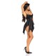 CAMISA DE NOITE E TANGA JULIETA PRETO BEAUTY NIGHT FASHION