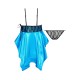 CAMISA DE NOITE E TANGA JULIETA TURQUESA BEAUTY NIGHT FASHION