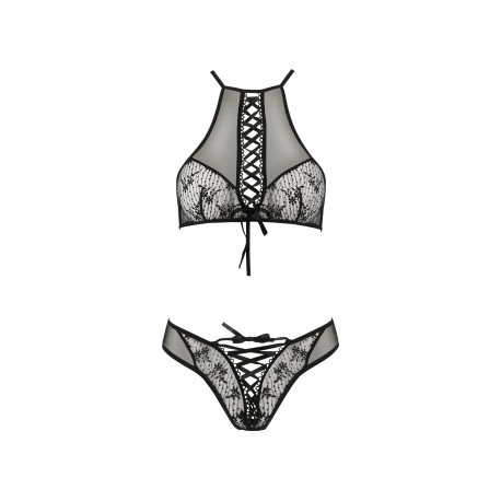 CONJUNTO DE 2 PEÇAS AZALIA PRETO EROTIC LINE PASSION