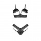 CONJUNTO DE 2 PEÇAS DOLLY PRETO EROTIC LINE TAMANHO QUEEN PASSION