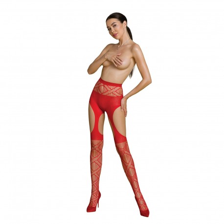 COLLANTS COM EFEITO LIGAS S005 VERMELHAS ECO COLLECTION PASSION