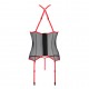 CORPETE E TANGA SATARA VERMELHO EROTIC LINE PASSION