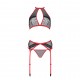 CONJUNTO DE 3 PEÇAS SATARA VERMELHO EROTIC LINE PASSION