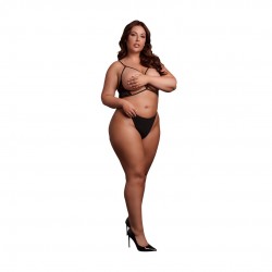 SUTIÃ TRIANGLE COM RENDA PRETO TAMANHO QUEEN LE DÉSIR 