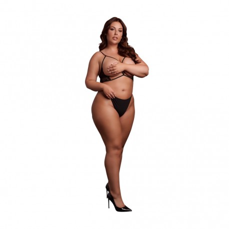 SUTIÃ TRIANGLE COM RENDA PRETO TAMANHO QUEEN LE DÉSIR 