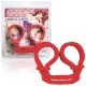 ALGEMAS PARA OS TORNOZELOS JAPANESE SILK LOVE ROPE VERMELHAS