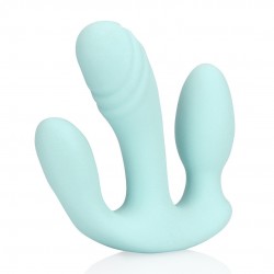VIBRADOR 3-1 DE SILICONE LIQUIDO BREEZY BLUE LOVELINE