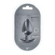 PLUG ANAL SMOOTH SILICONE LARGE 3,5 /8,9 CM GUN METAL OUCH!