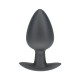 PLUG ANAL SMOOTH SILICONE LARGE 3,5 /8,9 CM GUN METAL OUCH!
