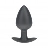 PLUG ANAL SMOOTH SILICONE LARGE 3,5 /8,9 CM GUN METAL OUCH!