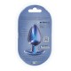 PLUG ANAL SMOOTH SILICONE LARGE 3,5 /8,9 CM METALLIC BLUE OUCH!
