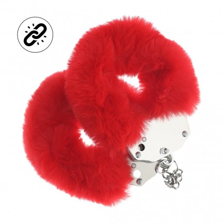 ALGEMAS COM PELÚCIA HEAVY-DUTY FLUFFY VERMELHO OUCH!