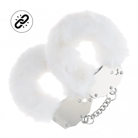 ALGEMAS COM PELÚCIA HEAVY-DUTY FLUFFY BRANCO OUCH!