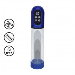 BOMBA PARA O PÉNIS AUTOMÁTICA E MASTURBADOR ENGAGE METALLIC BLUE PUMPED
