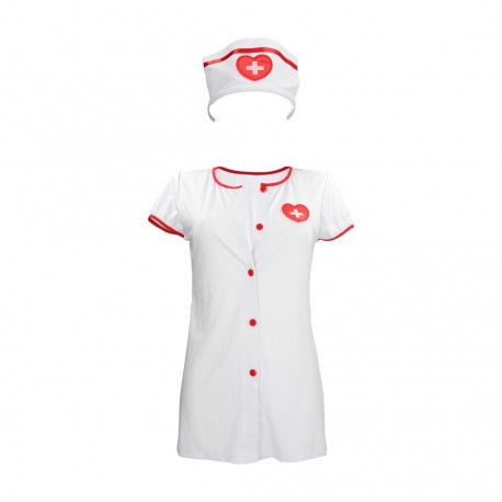 FANTASIA DE ENFERMEIRA BRANCO S-LINE 