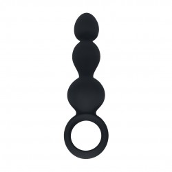SONDA ANAL DE SILICONE COM PÉROLAS E ASA PRETO LEVELZ 