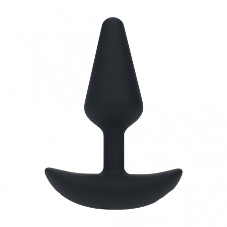 PLUG ANAL CLÁSSICO EM SILICONE COM VIBRAÇÃO S PRETO LEVELZ