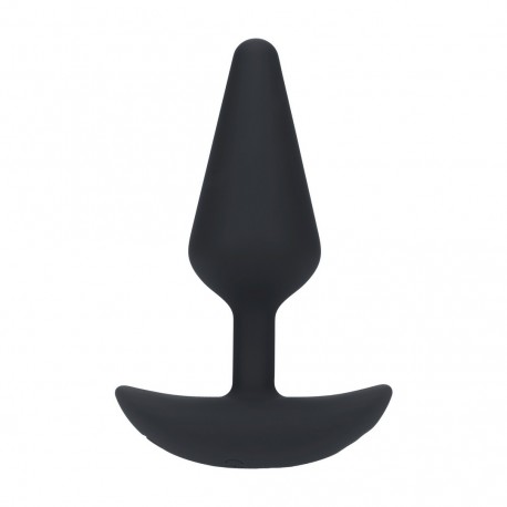 PLUG ANAL CLÁSSICO EM SILICONE COM VIBRAÇÃO M PRETO LEVELZ