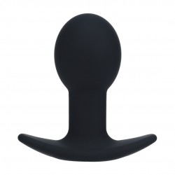 PLUG ANAL EM SILICONE COM VIBRAÇÃO SINGLE BULB PRETO LEVELZ