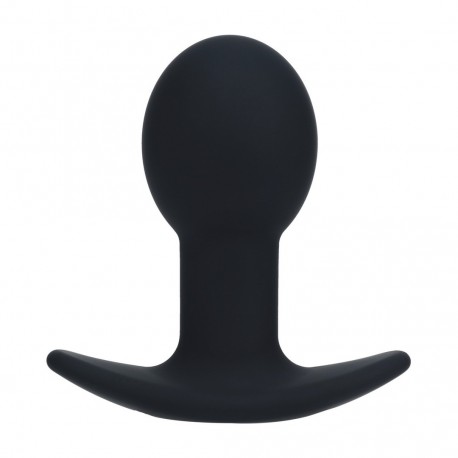 PLUG ANAL EM SILICONE COM VIBRAÇÃO SINGLE BULB PRETO LEVELZ