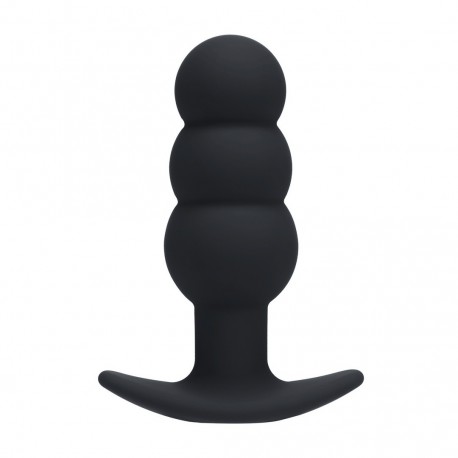 PLUG ANAL EM SILICONE COM VIBRAÇÃO TRI BULB PRETO LEVELZ