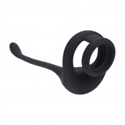 ANEL PARA O PÉNIS TRI O DE SILICONE COM COMANDO E ESTIMULADOR LEVELZ 