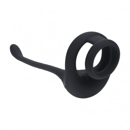 ANEL PARA O PÉNIS TRI O DE SILICONE COM COMANDO E ESTIMULADOR LEVELZ 