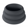 CONJUNTO DE 3 ANÉIS EM SILICONE PARA O PÉNIS WIDE O S/M/L PRETO LEVELZ