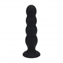 PLUG ANAL DE SILICONE LÍQUIDO QUAD RATTLE XL PRETO LEVELZ