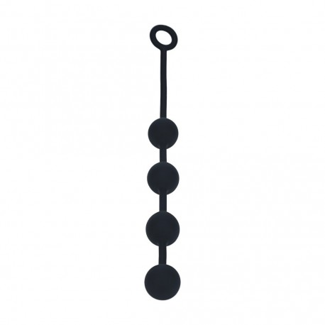 BOLAS ANAIS REDONDAS EM SILICONE L 40MM PRETAS LEVELZ