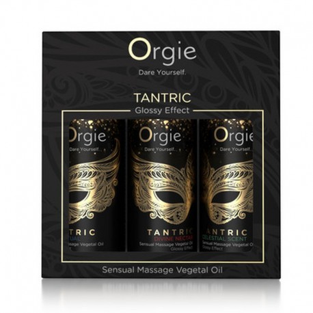 CONJUNTO DE ÓLEOS DE MASSAGEM TANTRIC SENSUAL MINI SIZE ORGIE