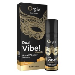 VIBRADOR LÍQUIDO COM SABOR A PIÑA COLADA DUAL VIBE 15ML ORGIE