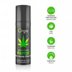 GEL COM VIBRAÇÃO INTENSE ORGASM HEMP 15ML ORGIE