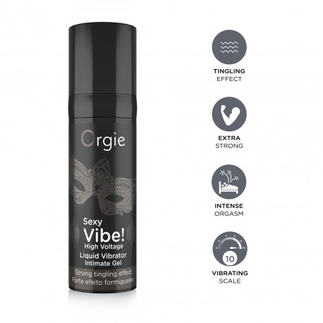 GEL COM VIBRAÇÃO SEXY VIBE HIGH VOLTAGE 15ML ORGIE
